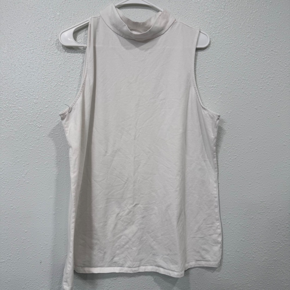 Torrid White Mock Neck Sleeveless Top Plus Size 4 Cotton Blend Tank